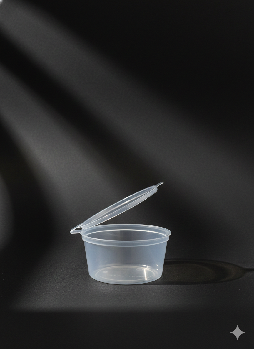 Round Container  50 ML   Transperent Jot lid